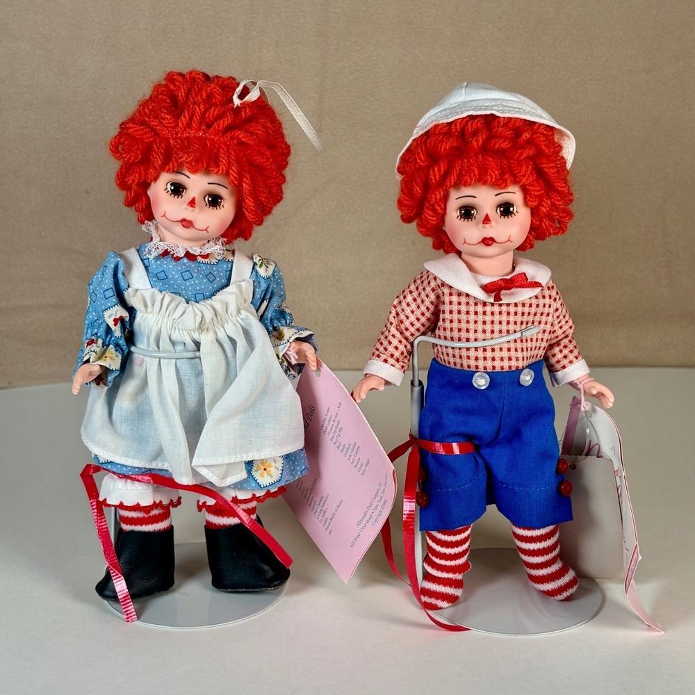1995 Madame Alexander Mop Top Billy & Wendy 8 inch Doll Set with Tags 140484 85